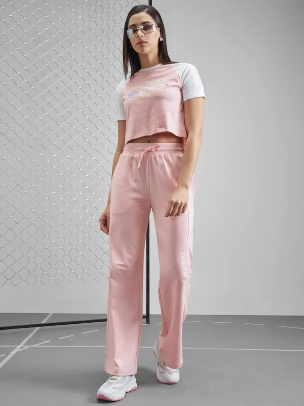 Street By Tokyo Talkies Women Pink Printed Round Neck T-Shirt