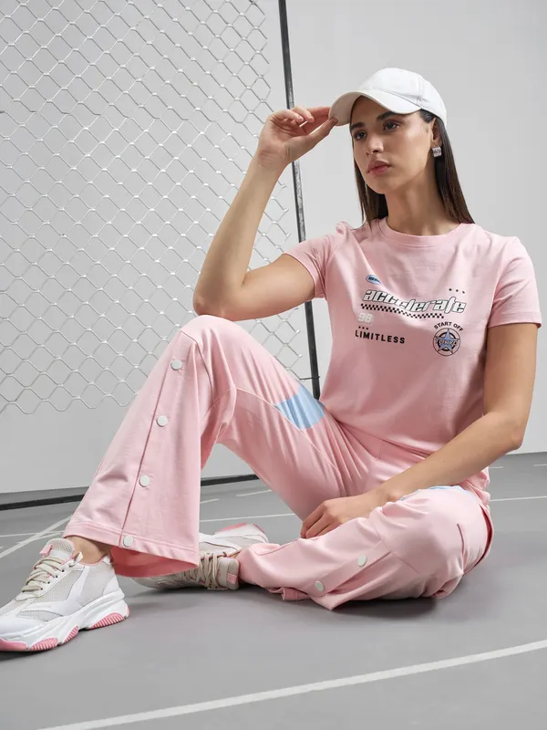 Street By Tokyo Talkies Women Pink Printed Round Neck T-Shirt