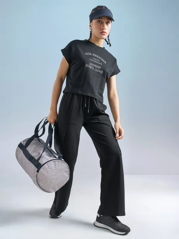 Street By Tokyo Talkies Women Black Printed Round Neck T-Shirt