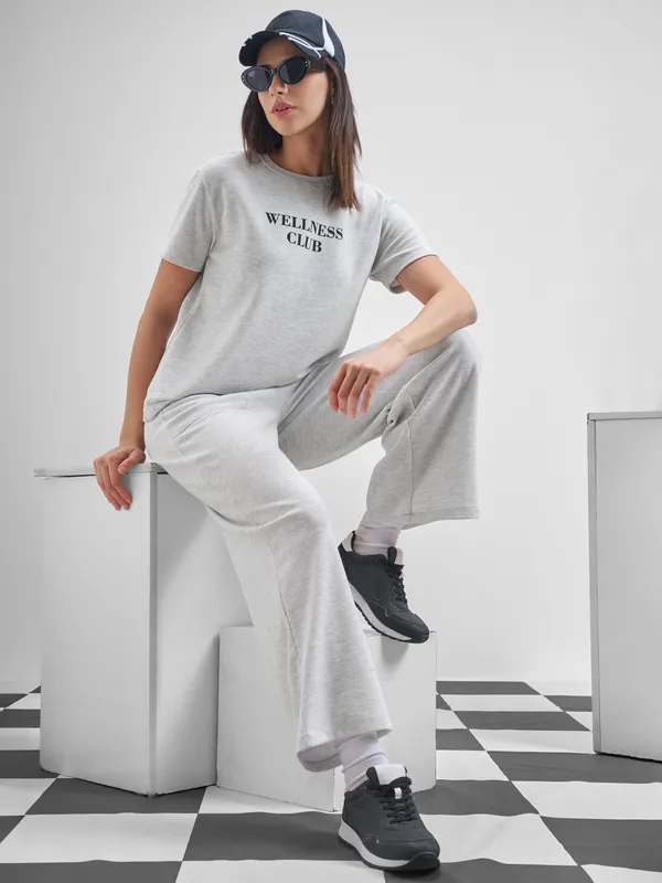 Street By Tokyo Talkies Women Grey Printed Round Neck T-Shirt