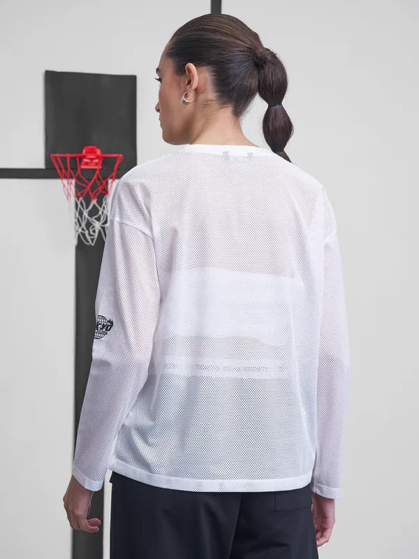 Street By Tokyo Talkies Women White Printed Round Neck T-Shirt