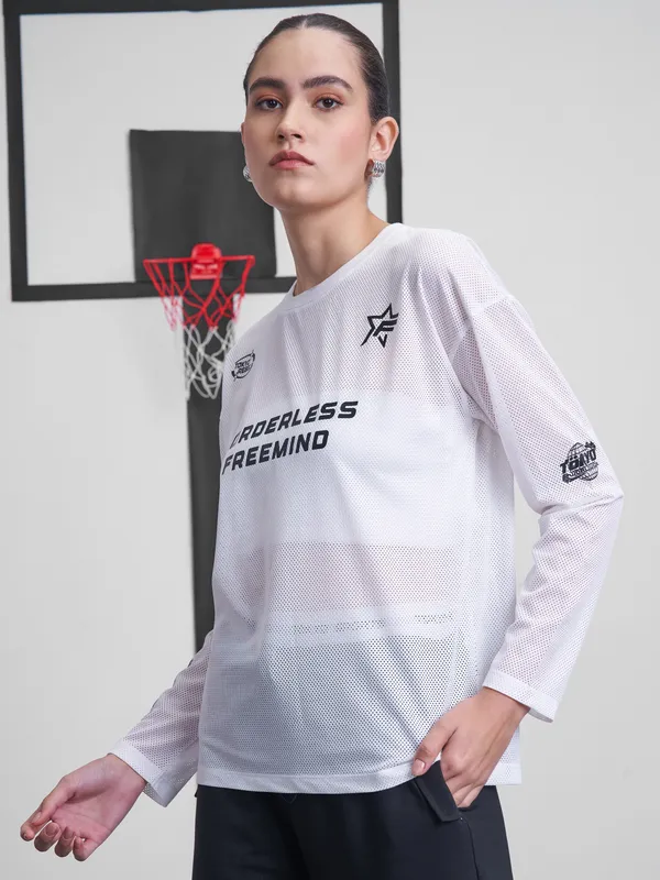 Street By Tokyo Talkies Women White Printed Round Neck T-Shirt