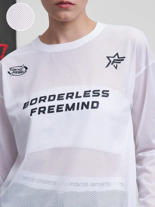 Street By Tokyo Talkies Women White Printed Round Neck T-Shirt