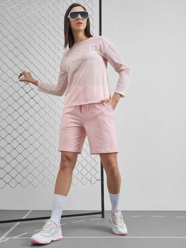 Street By Tokyo Talkies Women Pink Printed Round Neck T-Shirt