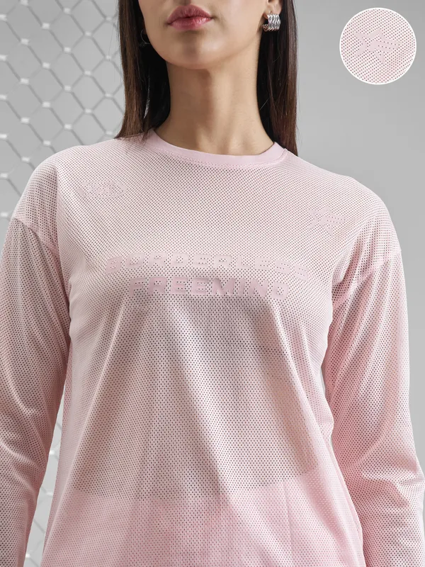 Street By Tokyo Talkies Women Pink Printed Round Neck T-Shirt