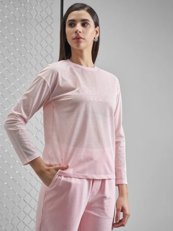 Street By Tokyo Talkies Women Pink Printed Round Neck T-Shirt