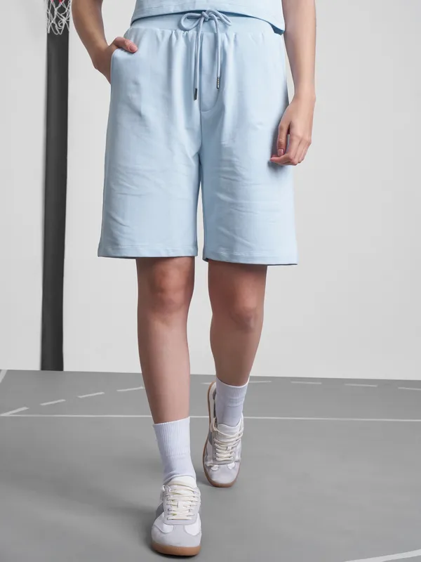 Street By Tokyo Talkies Women Blue Regular Fit Bermuda Shorts