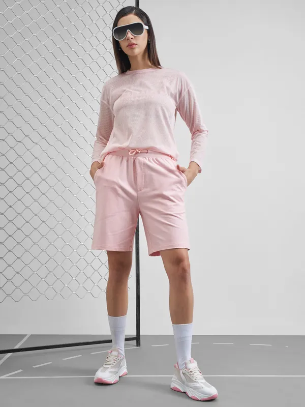 Street By Tokyo Talkies Women Pink Regular Fit Shorts