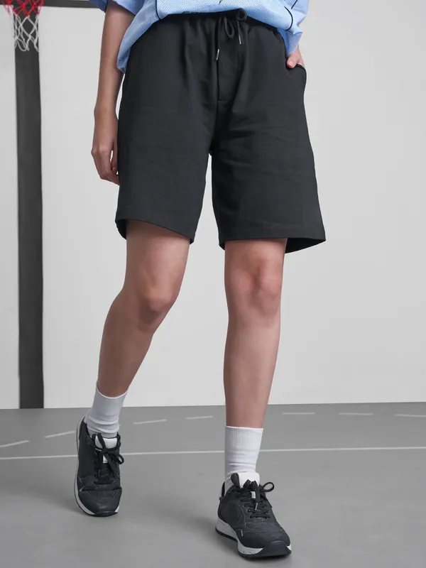Street By Tokyo Talkies Women Black Regular Fit Bermuda Shorts