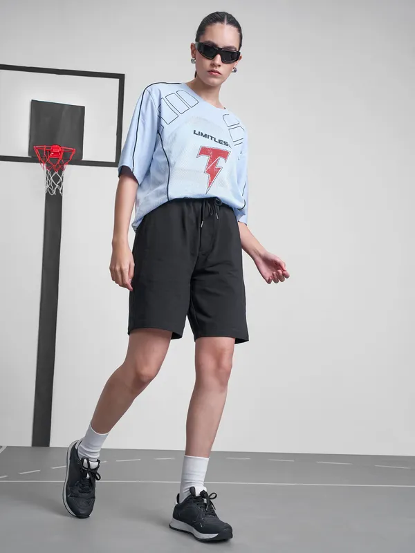 Street By Tokyo Talkies Women Black Regular Fit Bermuda Shorts