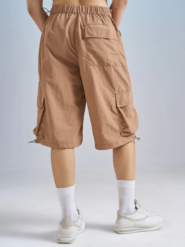 Street By Tokyo Talkies Women Brown Relaxed Fit Cargo Shorts