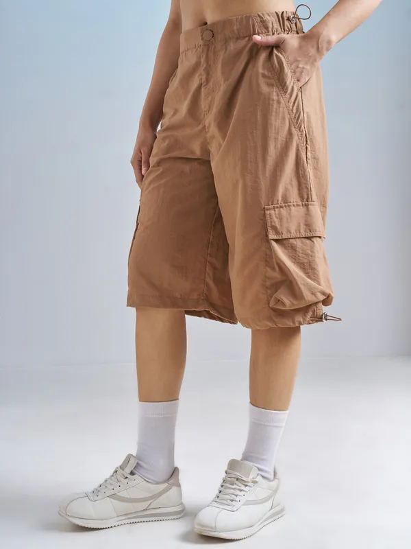 Street By Tokyo Talkies Women Brown Relaxed Fit Cargo Shorts
