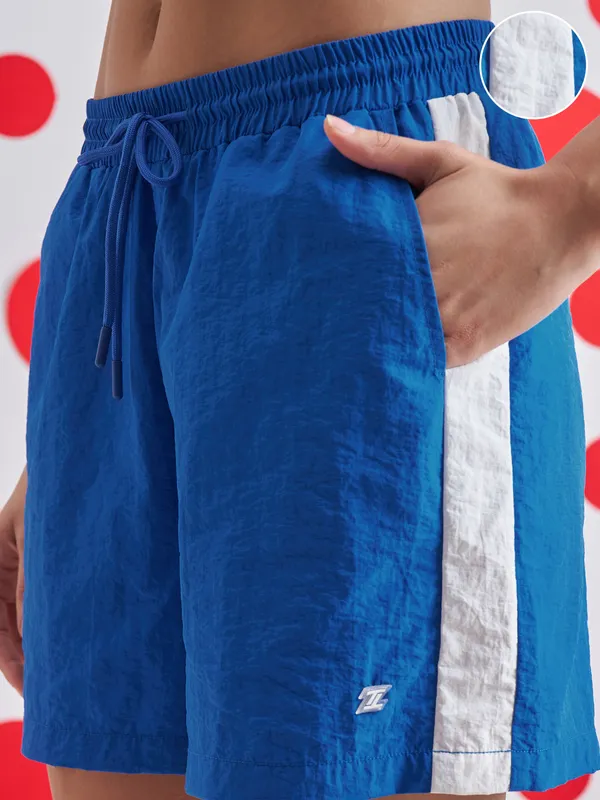 Street By Tokyo Talkies Women Blue Regular Fit Shorts