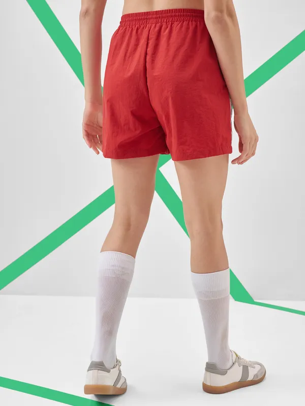 Street By Tokyo Talkies Women Red Regular Fit Shorts