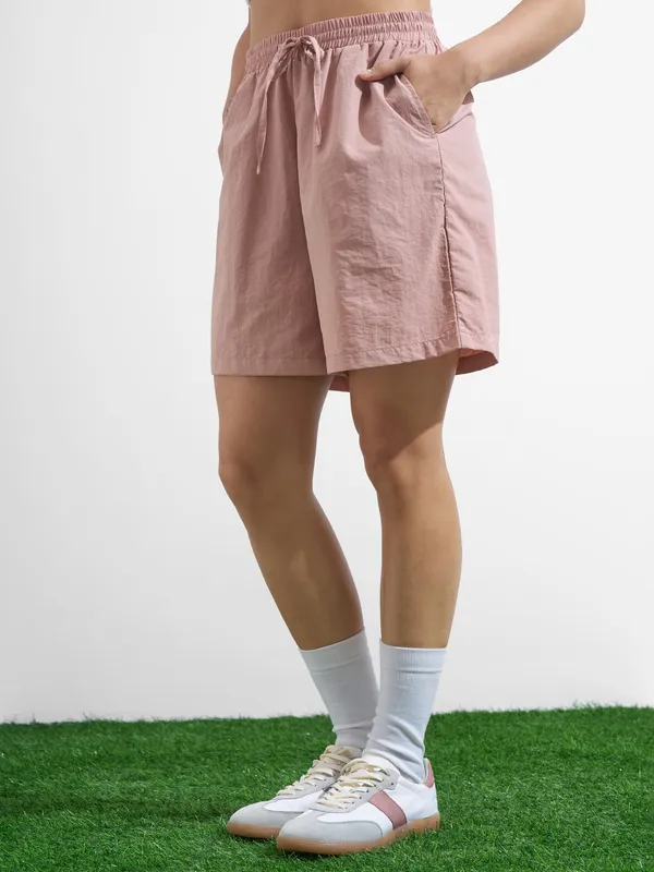 Street By Tokyo Talkies Women Pink Regular Fit Shorts