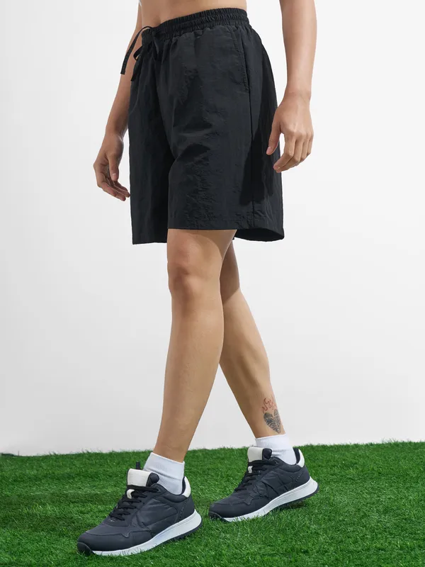 Street By Tokyo Talkies Women Black Regular Fit Shorts