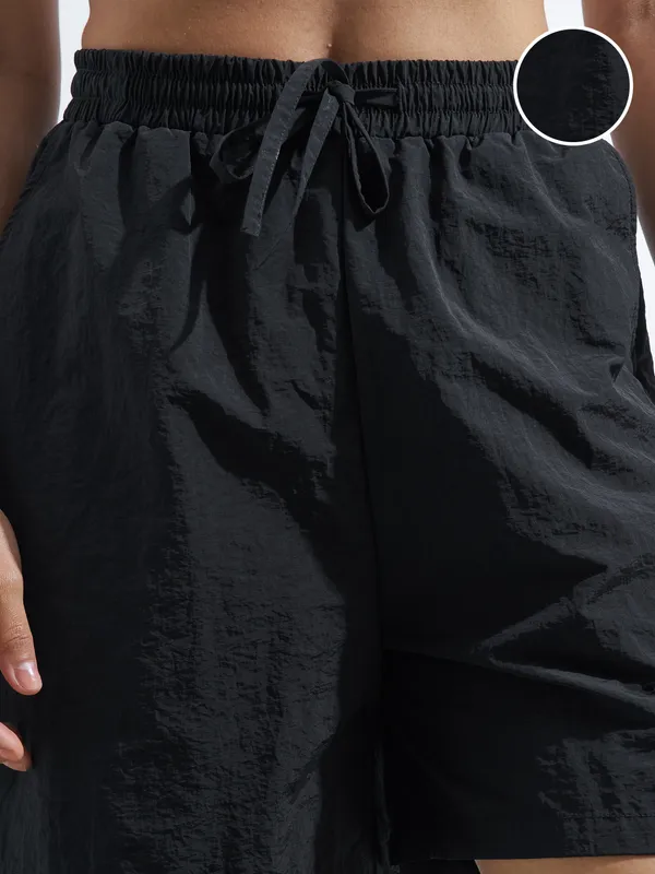 Street By Tokyo Talkies Women Black Regular Fit Shorts