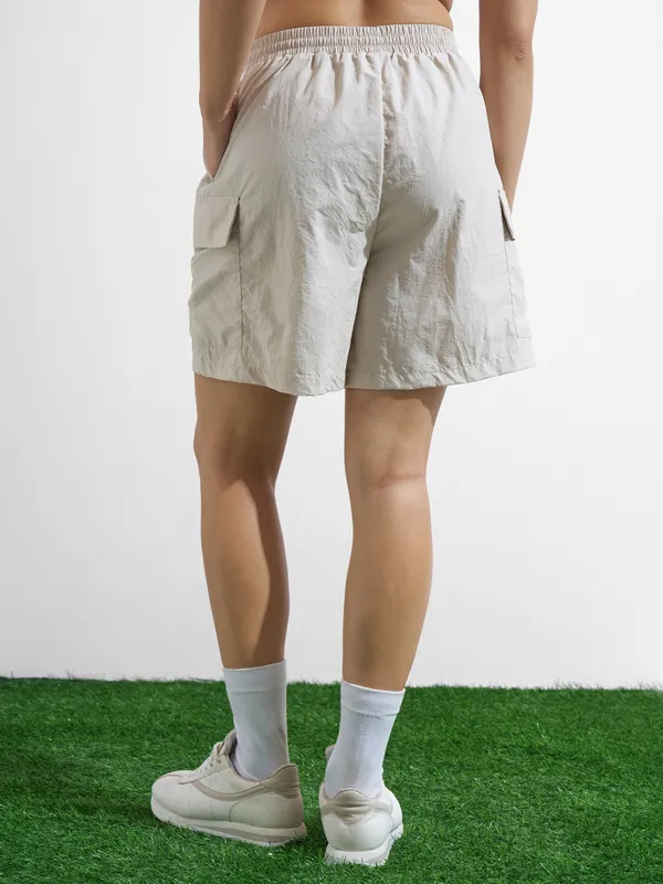 Street By Tokyo Talkies Women Beige Regular Fit Shorts