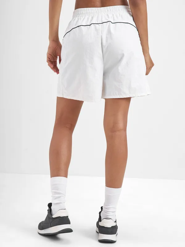 Street By Tokyo Talkies Women White Regular Fit Shorts