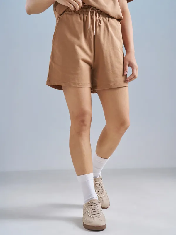 Street By Tokyo Talkies Women Brown Relaxed Fit Cargo Shorts