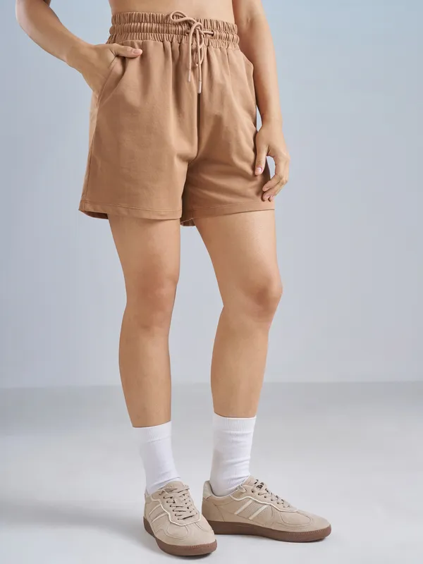 Street By Tokyo Talkies Women Brown Relaxed Fit Cargo Shorts
