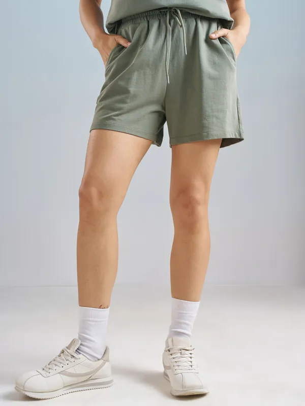 Street By Tokyo Talkies Women Olive Relaxed Fit Shorts