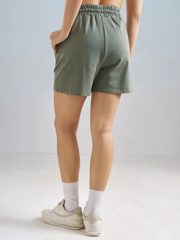 Street By Tokyo Talkies Women Olive Relaxed Fit Shorts