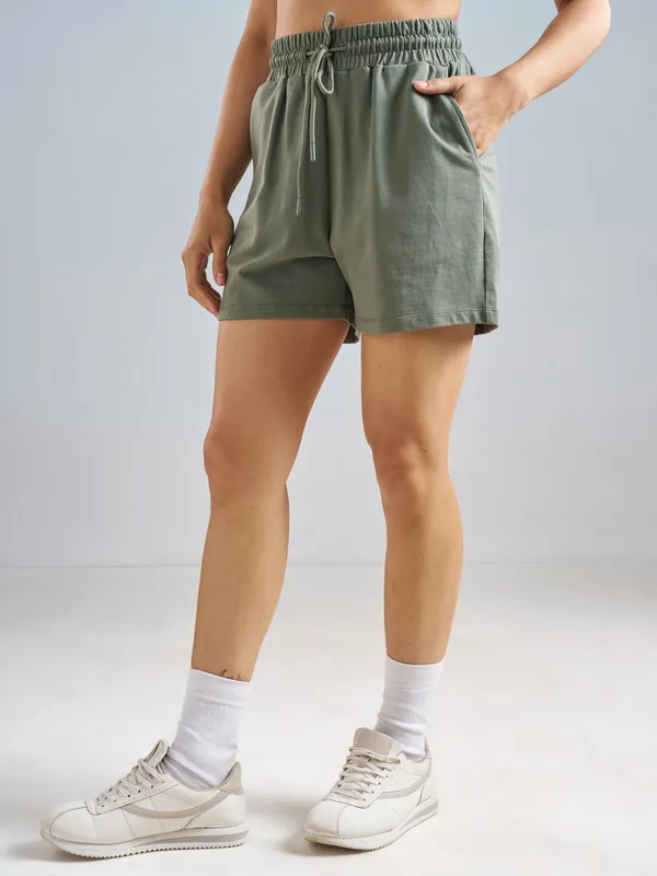 Street By Tokyo Talkies Women Olive Relaxed Fit Shorts
