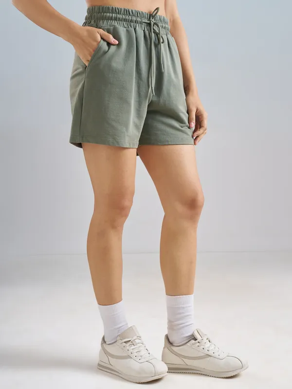 Street By Tokyo Talkies Women Olive Relaxed Fit Shorts