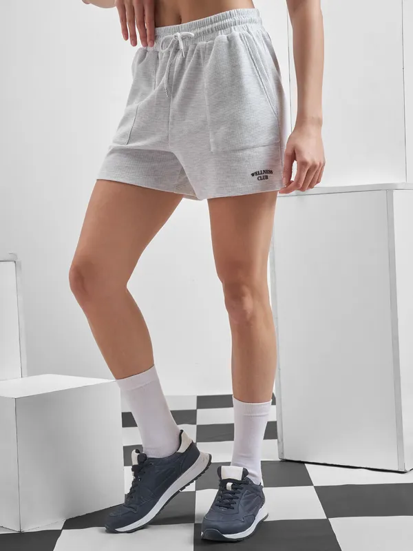 Street By Tokyo Talkies Women Grey Regular Fit Shorts