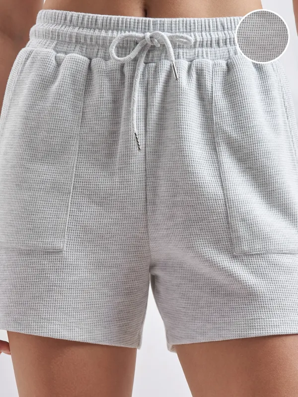 Street By Tokyo Talkies Women Grey Regular Fit Shorts
