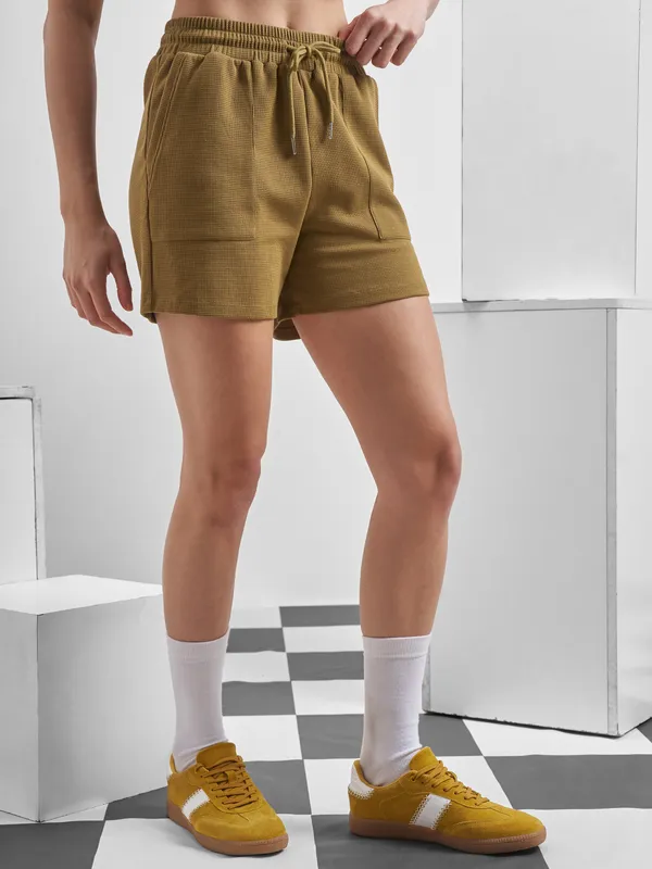 Street By Tokyo Talkies Women Brown Regular Fit Shorts