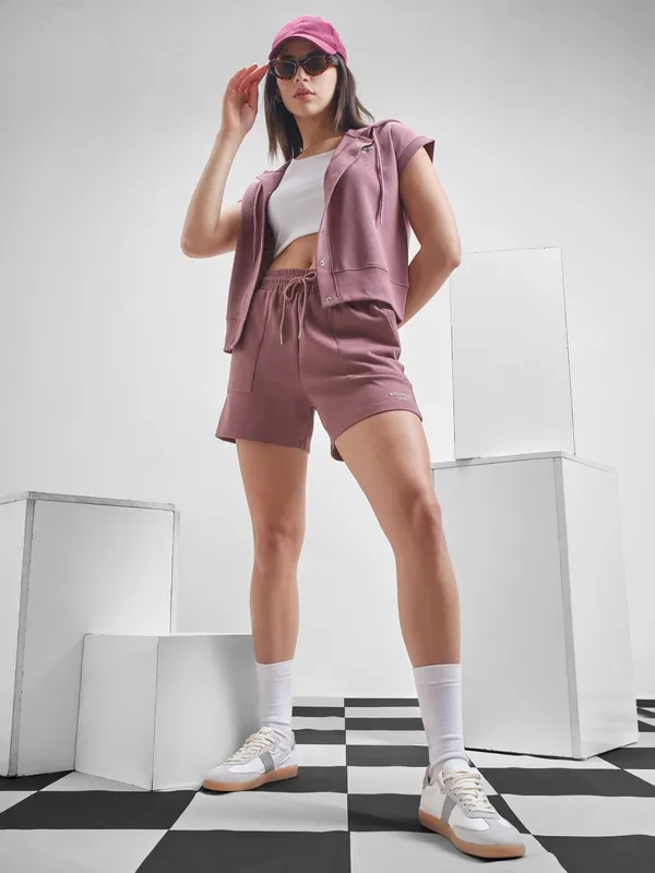 Street By Tokyo Talkies Women Purple Regular Fit Shorts