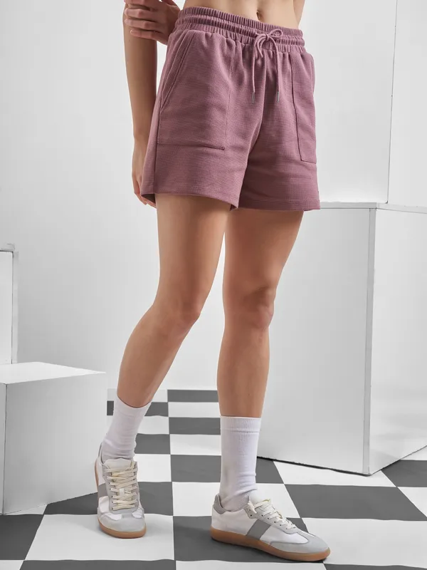 Street By Tokyo Talkies Women Purple Regular Fit Shorts