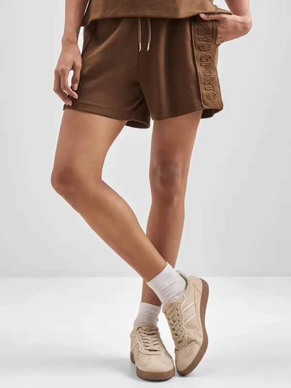 Street By Tokyo Talkies Women Brown Regular Fit Shorts