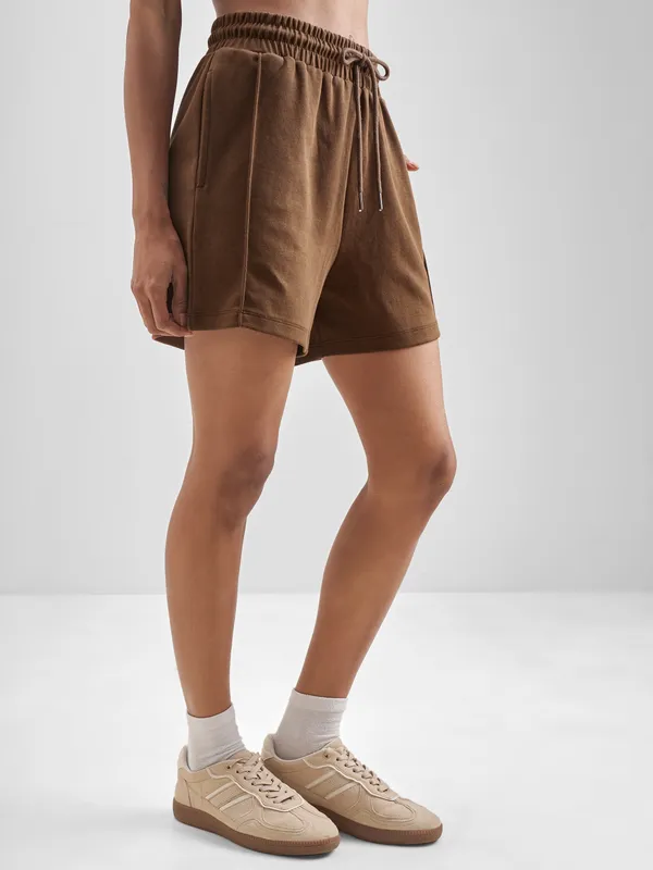 Street By Tokyo Talkies Women Brown Regular Fit Shorts