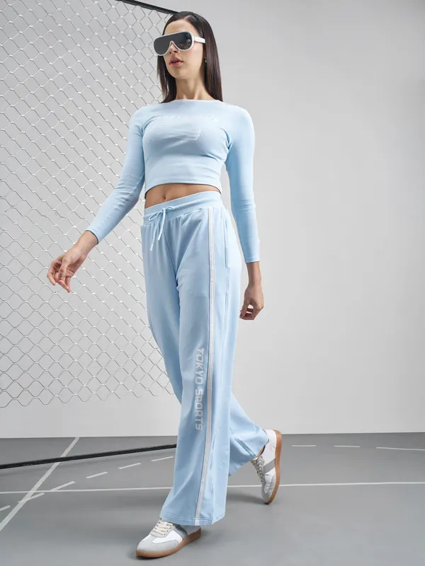 Street By Tokyo Talkies Women Blue Regular Fit Track Pant