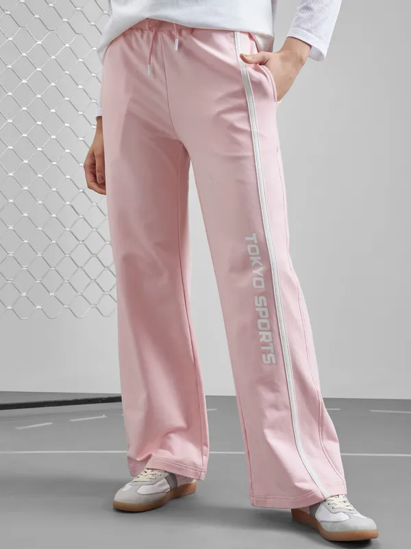 Street By Tokyo Talkies Women Pink Regular Fit Track Pant