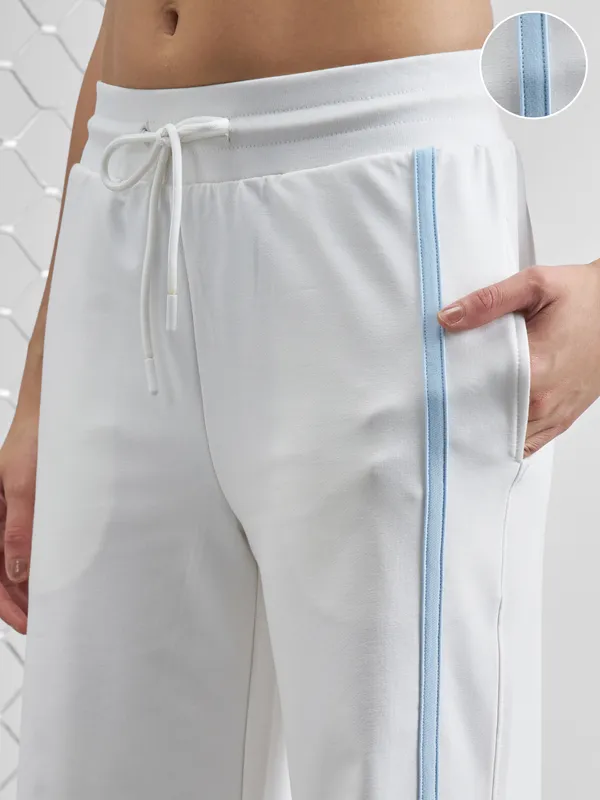Street By Tokyo Talkies Women White Regular Fit Track Pant