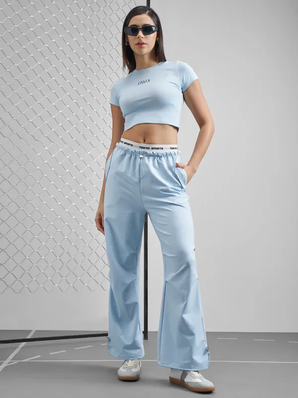 Street By Tokyo Talkies Women Blue Regular Fit Track Pant