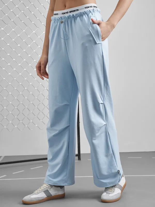 Street By Tokyo Talkies Women Blue Regular Fit Track Pant