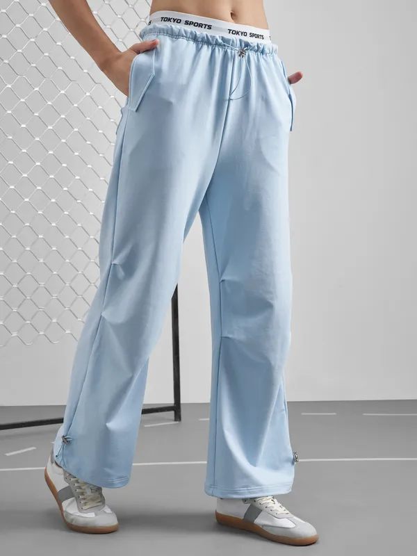 Street By Tokyo Talkies Women Blue Regular Fit Track Pant