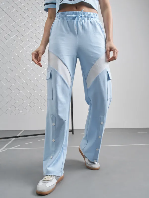 Street By Tokyo Talkies Women Blue Relaxed Fit Track Pant