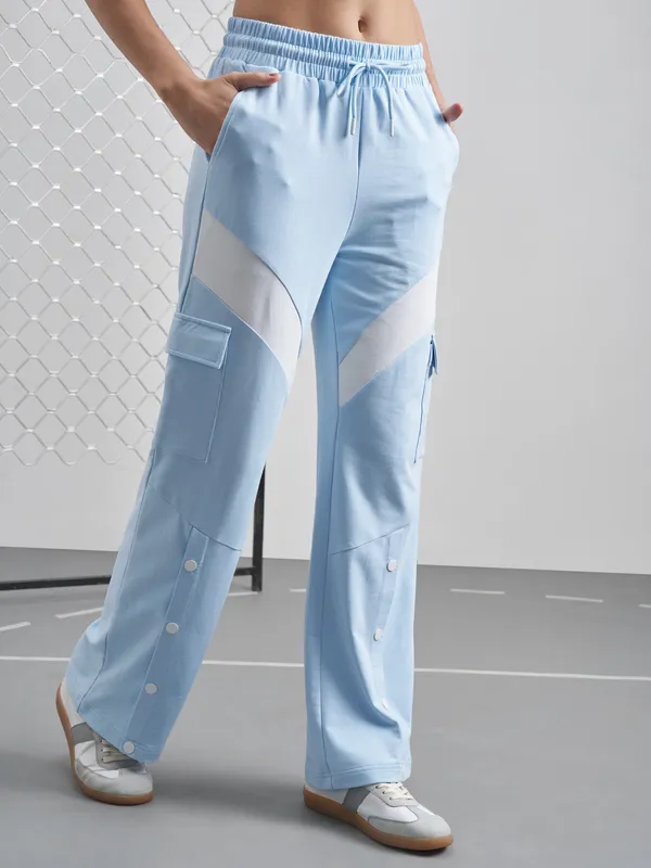Street By Tokyo Talkies Women Blue Relaxed Fit Track Pant