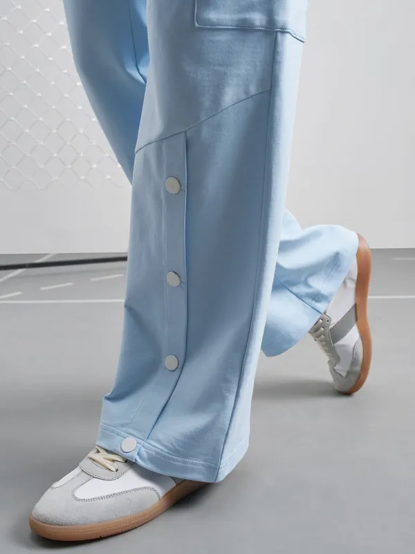 Street By Tokyo Talkies Women Blue Relaxed Fit Track Pant