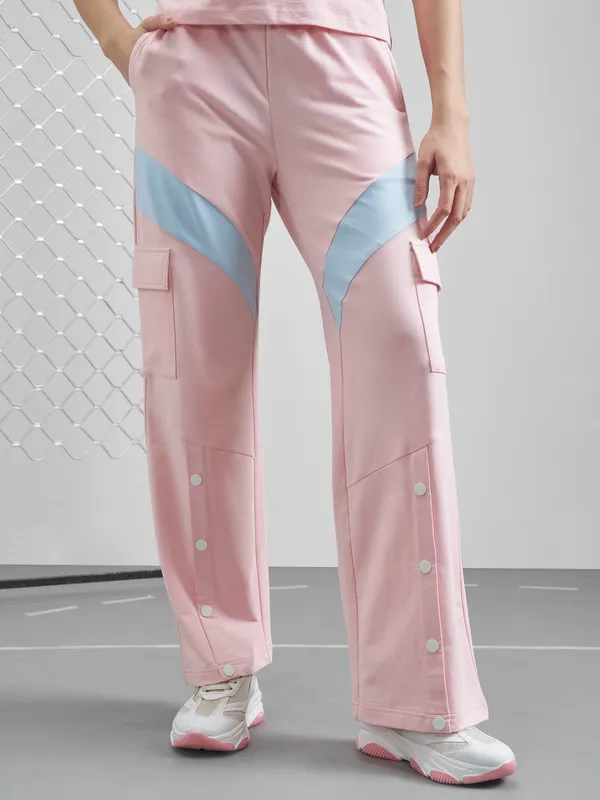 Street By Tokyo Talkies Women Pink Relaxed Fit Track Pant
