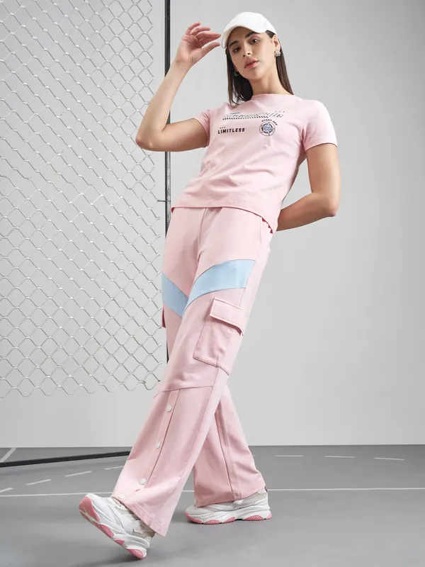 Street By Tokyo Talkies Women Pink Relaxed Fit Track Pant