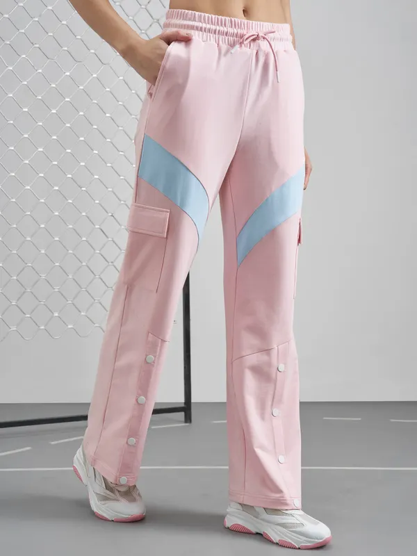 Street By Tokyo Talkies Women Pink Relaxed Fit Track Pant