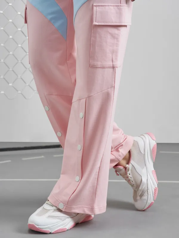 Street By Tokyo Talkies Women Pink Relaxed Fit Track Pant