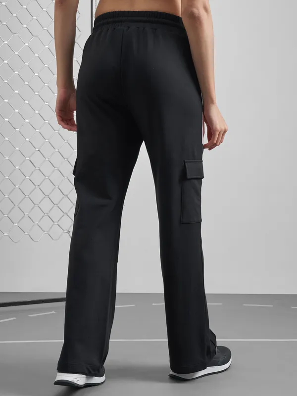 Street By Tokyo Talkies Women Black Relaxed Fit Track Pant